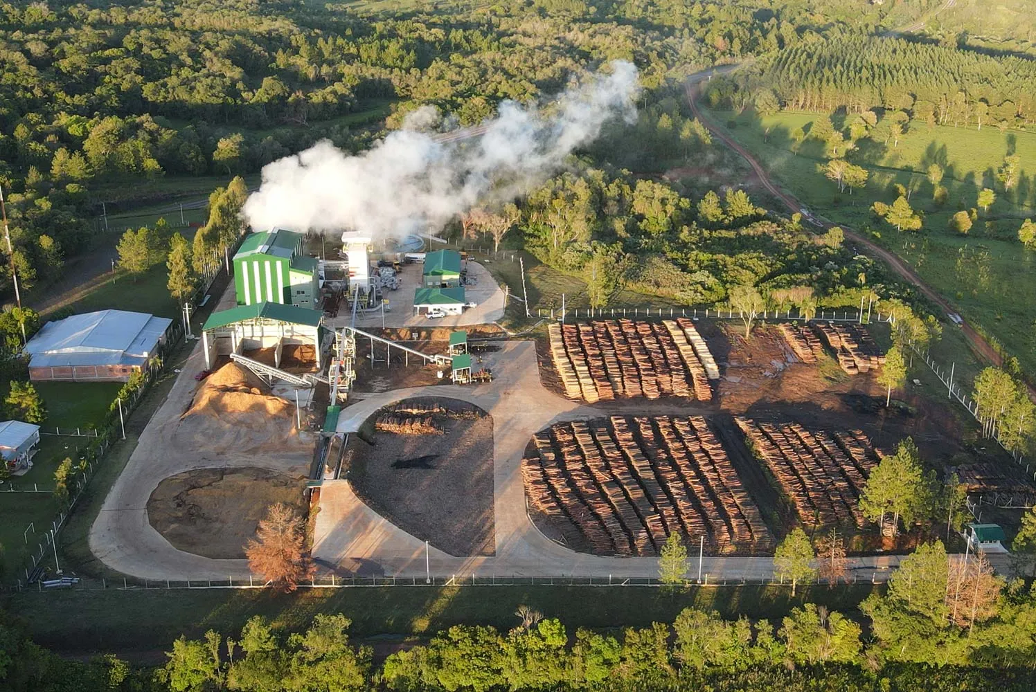 Instalaciones de la central de M&M Bioenergía